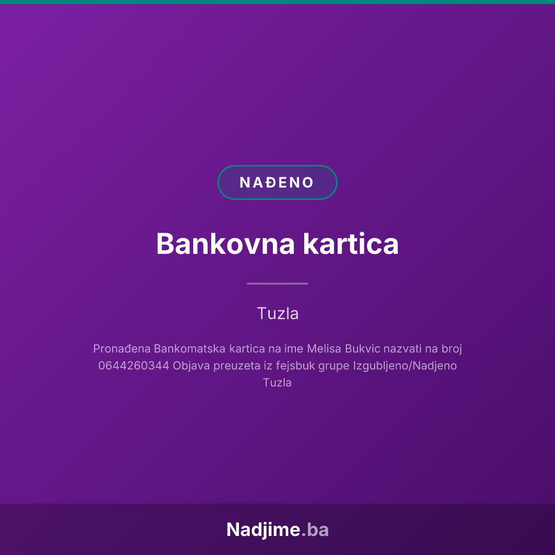 Bankovna kartica